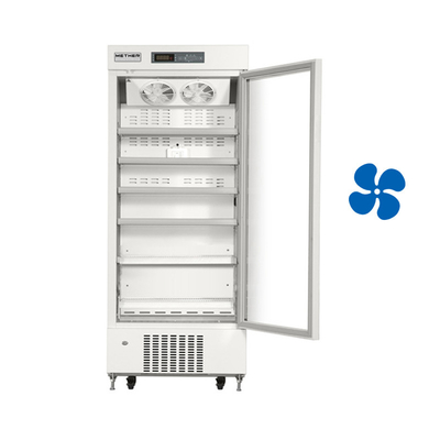 マイクロプロセッサ温度調節器 暖かいガラスドア付きの医療薬局冷蔵庫 416L