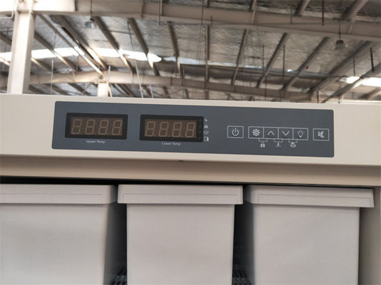 二重独立した部屋が付いている深い生物医学的なワクチン接種のフリーザー冷却装置キャビネットを立てる直立物528リットルの容量の