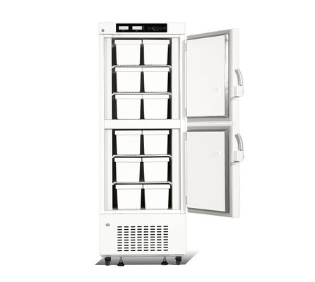358L 12引出しの二重部屋の直立物のワクチン接種の収納キャビネットのための生物医学的な低温のフリーザー冷却装置