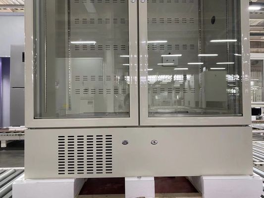 ガラス ドアおよびLEDの内部ライトが付いている656L両開きドアの薬学そして実験室冷却装置